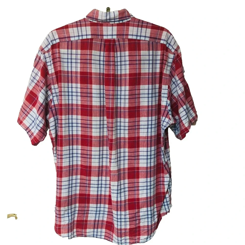Ralph Lauren Plaid Shirt Mens L Button Down Cotton India Preppy‎ Casual Pony